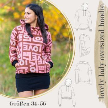 lovely lady oversized hoodie - 34-56