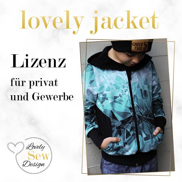Lizenz Schnittmuster ebook lovely jacket Sweatjacke Zip-Hoodie