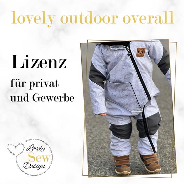 Lizenz Schnittmuster ebook lovely outdoor overall Matschanzug Schneeanzug Walkoverall Softshellanzug